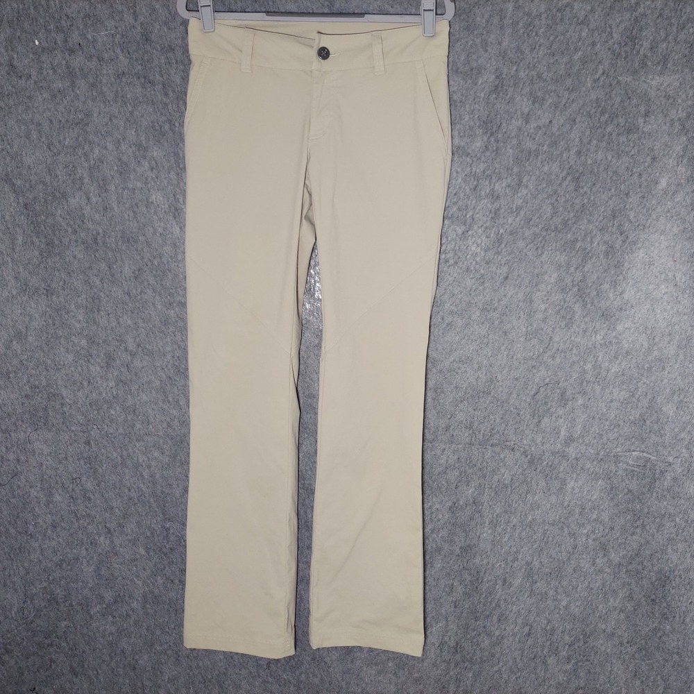 Columbia Women Hiking Pants 4 Tan Gorpcore Omni-Shield Water Repellent Utility